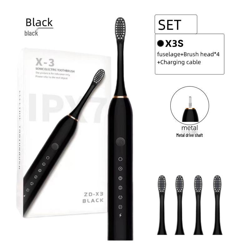 Enhanced Rechargeable Electric Toothbrush: Six-Speed Adult Couple Set with Travel-Friendly Soft Bristle Design