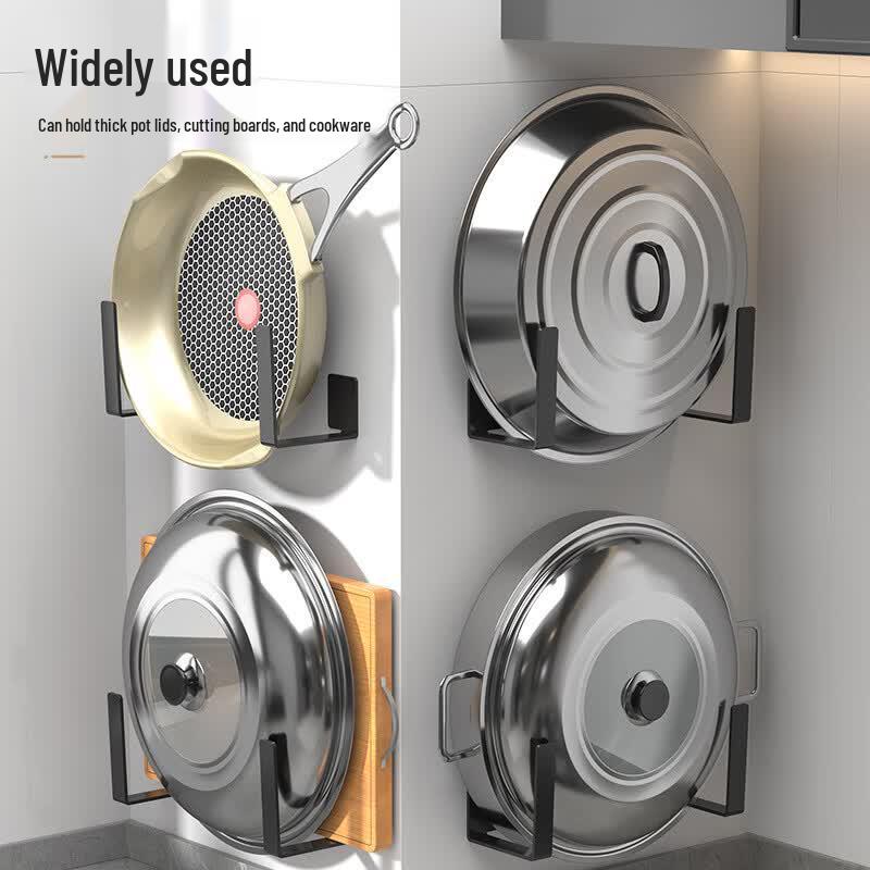 Brangdy Wall-Mounted Stainless Steel Large Pot Lid Holder