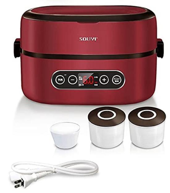 

SOUYI Compact Multi Rice Cooker 1 Cup Warming Rice Cooker for Living Alone Mini Rice Cooker Small Rice Cooker [Timer Reservation/Heat Function] (Red)
