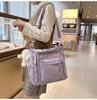 Butterfly Print Large Capacity Nylon Backpack for Junior High Students