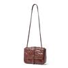 Real Leather Women's Bag Commuting Shoulder Fashionable Retro Mailman Tree Cream Vegetable Tanned Cowhide Crossbody