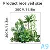 Green Plant Leaves Toilet Sticker Wc Self Adhesive Mural Stickers Bathroom Wall Sticker Home Decoration Decals