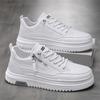Men'S Thick Sole Casual Shoes Spring New Breathable Soft-Sole Anti-Slip Outdoor Walking Shoes White Flat Shoes Sports Board Shoe