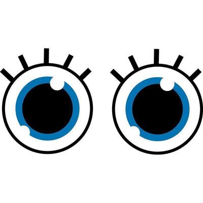 Car Sticker Creative Cartoon Round Eyes Covering Scratches Decorative Waterproof Battery Car Sticker