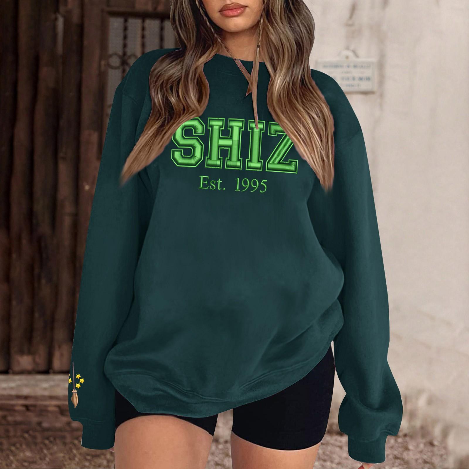 

Women s Casual Fashion Print Long Sleeve O-Neck Pullover Top Blouse S