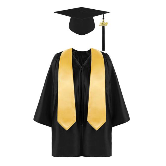 2026 Kids Graduation Gown Set 3-Piece Set Kindergarten PhD Cap And Gown for Photo Shoot Graduation Ceremony Outfit