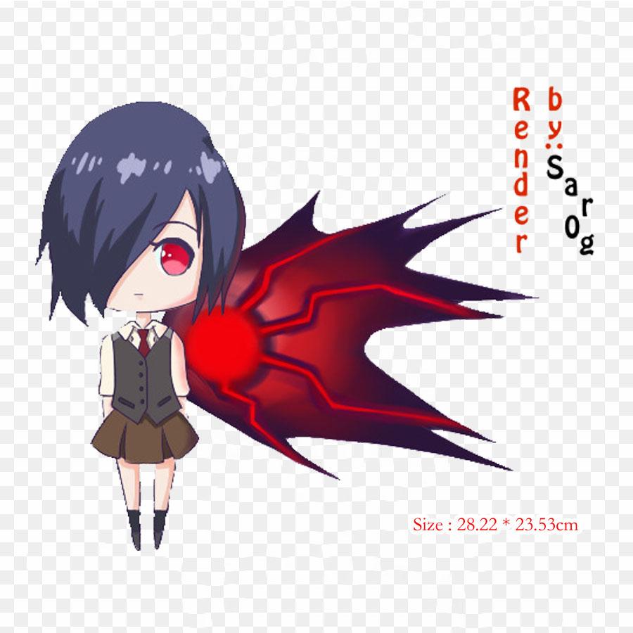 Female Tokyo Ghoul Art Iron On Patches For Clothing Applique Stickers On Clothes Heat-Sensitive Custom Patch