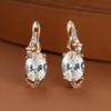 New colorful earrings exquisite copper inlaid zircon simple ear buckle light luxury high-end ear buckle earrings women