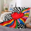 1pc Heartbeat, Rainbow Wave Blanket Warm, Cozy, And Soft, Suitable for Sofas, Beds, Cars, And Office Use.Perfect for Camping And Travel, Making It a G