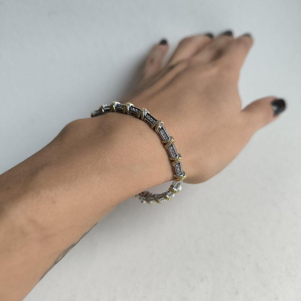 Silberarmband mit Zirkonia, Gewicht des Artikels 16,36 g (2197997)