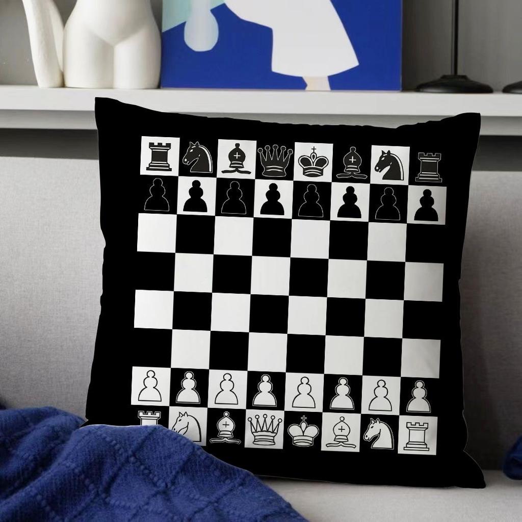 Black Luxury Pillow Cover, Sofa Cushion Cover, Dormitory Bedroom Pillow Cover, Pillowcase, Square Home Decoration