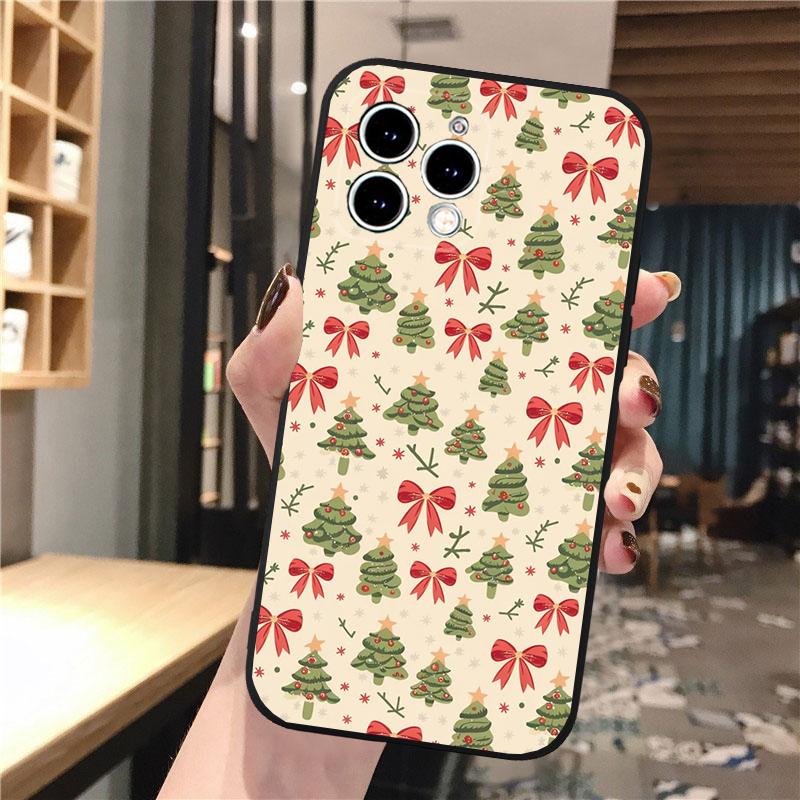Phone Case Carcasa Funda For iPhone 17 Pro Max Air 16 15 14 13 Pro Max 15 16 Pro 15Plus Santa Christmas Tree Case