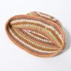 Pure Hand-Woven Bucket Hat Summer Rainbow Color Splicing Straw Hat Hollow Crochet Hat Foldable Sunshade Basin Hat