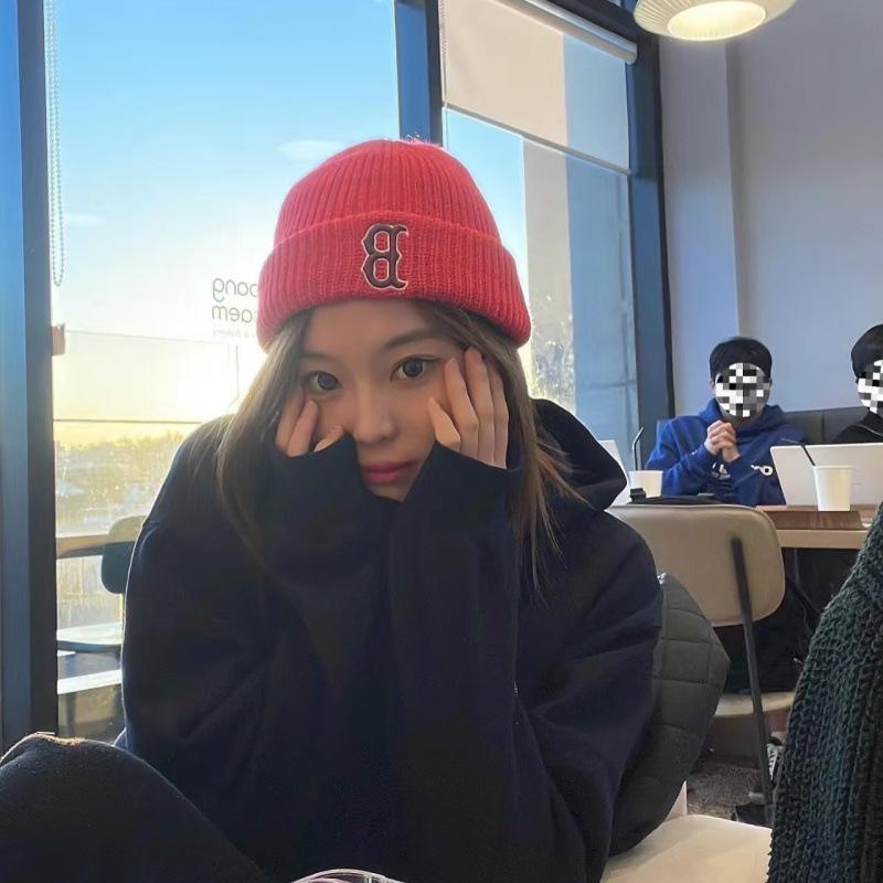 Koreanische MLB Wolle Unisex Strickmütze - NY Logo Stickerei, Warm für Herbst & Winter, Stil M0726