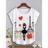 Women's Casual Character Printed T-Shirt