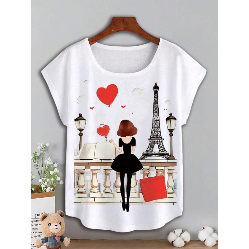 Women's Casual Character Printed T-Shirt
