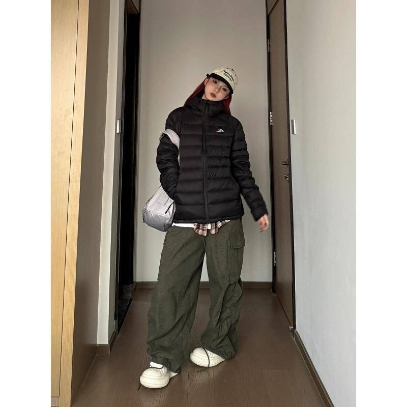 Down cotton-padded clothes women's winter new light and thin hooded small cotton-padded jackets loose fashion warm cotton-padded jackets