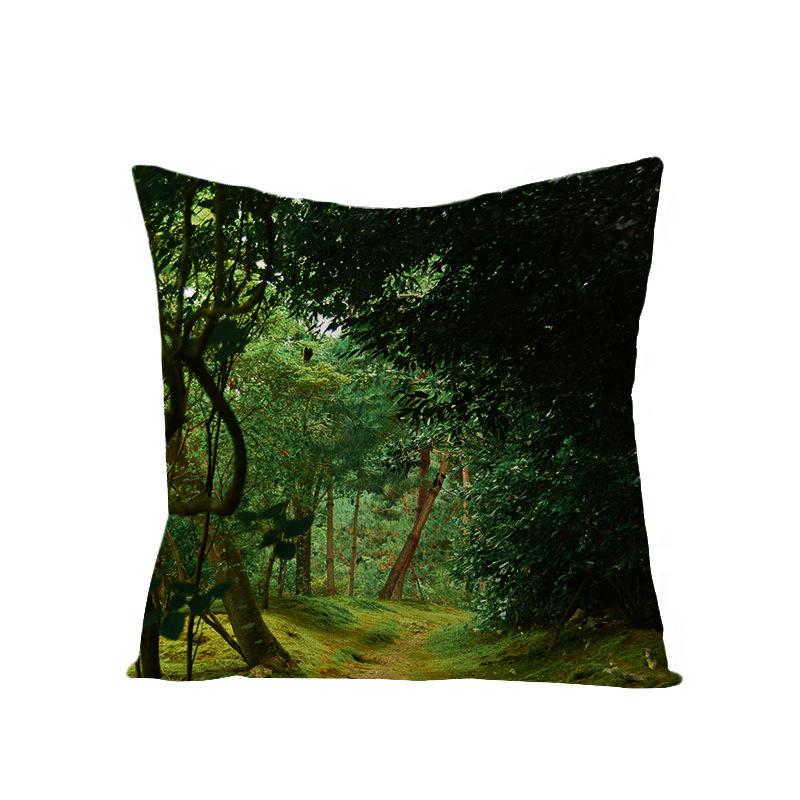 Zuhause Tropische Pflanze Grüne Blätter Polyester Kissenbezug Zuhause Nordischer Ins Stil Kissen Lendenkissenbezug