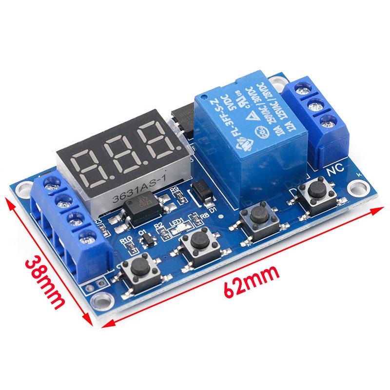 1pcs DC 6-30V Timer Relay Programmable Delay Relay Module Cycle Timer with LED Display TYPE-C / Micro USB Relays 6V 9V 12V 24V