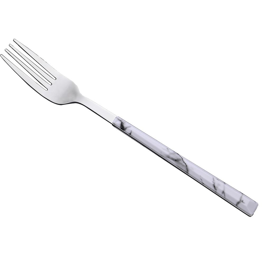 6 Personen Geschirrsets Edelstahl Besteck Imitation Holzgriff Besteckset Messer Gabel Löffel Küchengeschirr Westlich