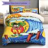Cartoon Pattern Bedding Quilt Set Quilt Cover Pillowcase Home Decoration Birthday Gift (1 * duvet cover + 2 * pillowcase, without core)