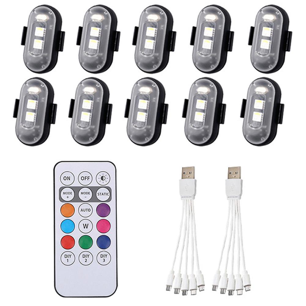 RGB LED Motorcycle Strobe Lights Signal Light LED Flash Position Wireless Light Aircraft Airplane Helicopter Warning Lights