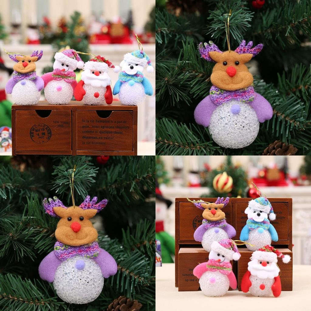 Eva Weihnachts-Schneemann Nachtlicht mit mechanischem Handwerk für festliche Baumdekoration