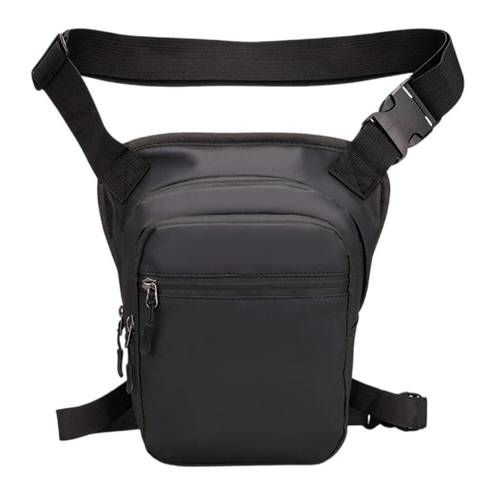 Large Capacity Cycling Drop Leg Bag Zipper PU Leather Multi-Function Fanny Pack Breathable Durable Travel Chest Bag Fitness