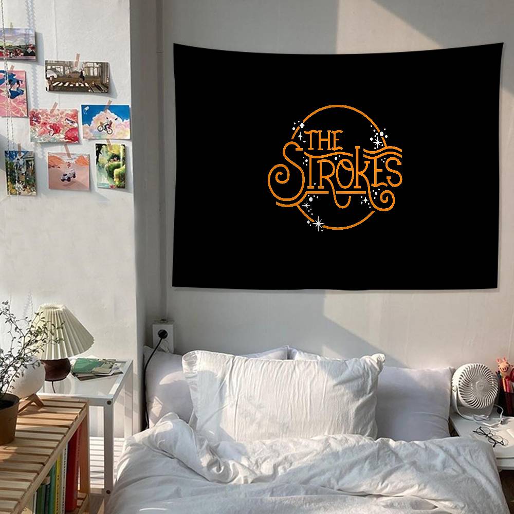 

Rock Band The SStrokes Printed Large Wall Tapestry Indian Buddha Wall Decoration Witchcraft Bohemian Hippie Wall Art Decor 74x94cm(29x37in)