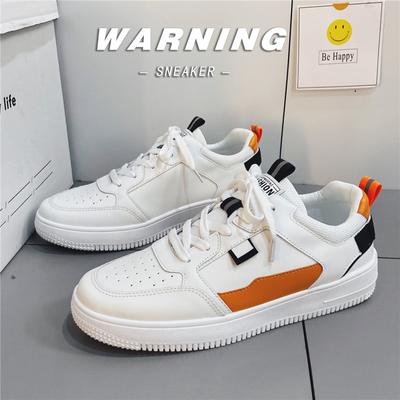 2024 New Men Leather Casual Shoes Platform Running Shoes Comfy Sports Outdoor Sneakers White Skateboard Shoes Chaussure Homme
