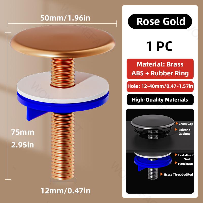 Sink Hole Sealing Cap All-Copper Decorative Cap/Plug Kitchen Sink Drain Plug/Soap Dispenser Plug Hole Plug Sink Hole Sealing Cap