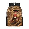 Uzumaki Gaara Kurama Shukaku Backpack  Sport Backpacks Boy Design Print School Bags Leisure Rucksack