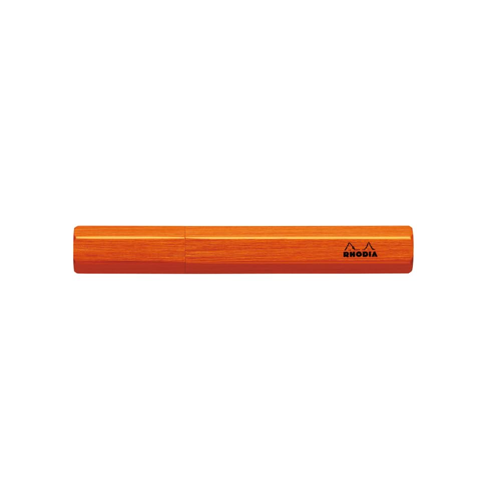 Rhodia Script Mechanical Lead Refill Aluminum Anodized Orange Pencil, Case, Set, 0.5mm, Body, Finish, (RHODIA Cf9357)