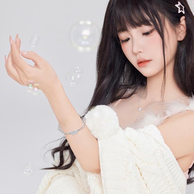 Barbie Bracelet [Dream Blue Butterfly] Luminous exquisite dreamy butterfly wrist bracelet, niche design, high-end, elegant, simple Ba2508005