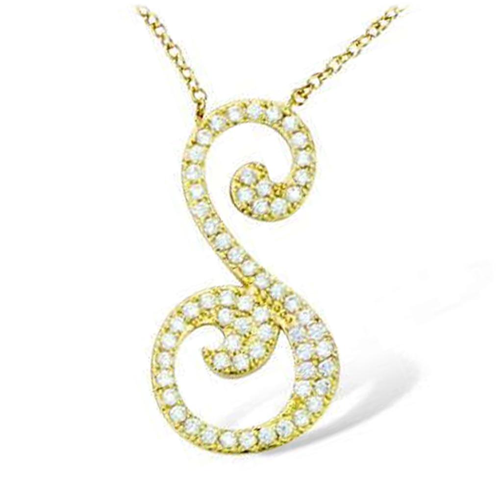 Les Trésors De Lily [L7234] - Collier Plaqué-Or 'Infini' blanc doré - 25x13 mm