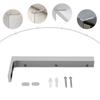 Glass Door L-Shape Stabilizing Stainless Steel Bracket,Silver Stabilizer Mounting Bracket Left/Right Side Wall Mount for Homes