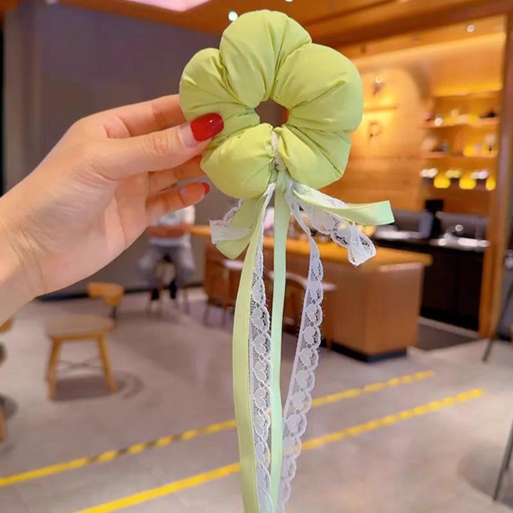 Ribbon Children's Flower Scrunchies Exaggerated Elastic Hair Rope Trendy Braid Hair Ring  Kids
