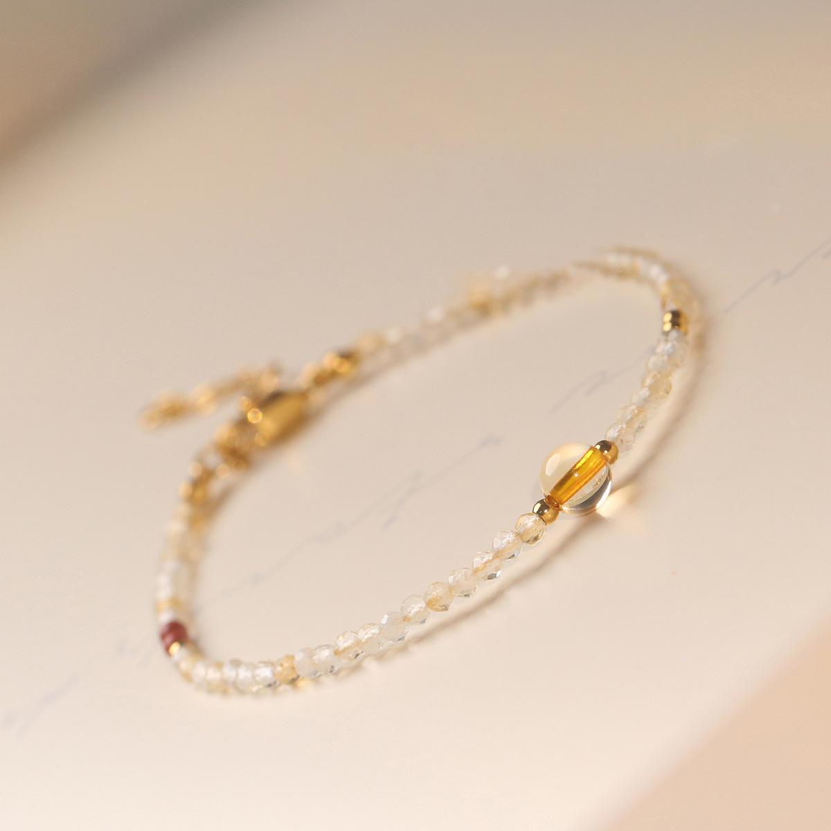 

Натуральный нанхонг цитрин браслет из бусин женский корейская версия маленький свежий простой универсальный браслет легкая роскошь ювелирные изделия высокого класса