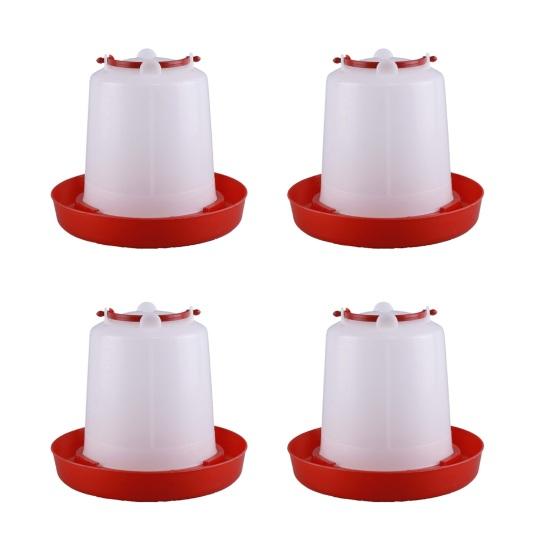 4/6Pcs 1.5L Chick Feeder Waterer Baby Chicken Duckling Quails Small Birds Pigeon Poultry Drinker Container Feeding Equipment Essential Supplies