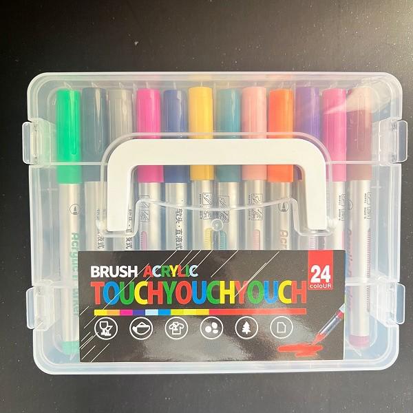 12-Color Acrylic Marker Set - Water-Based Paint for DIY, Ceramic, Graffiti Projects