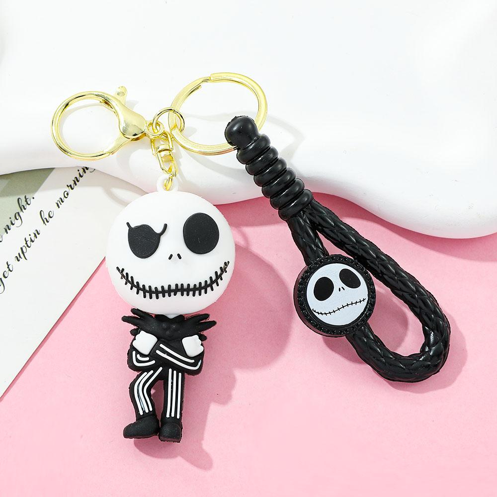 The Nightmare Before Christmas Schlüsselanhänger Sally Jack Schädel Halloween Horrorfilm Schmuck Rucksack Zubehör Schlüsselhalter Geschenke
