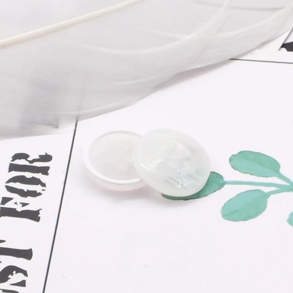 10pcs/bag Beautiful 4-hole Buttons 15/20mm Round Concave Resin Buttons Skirt Blouse Sewing Accessories