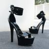 Fashion High Heels Sandals Women 2025 Summer Black Stiletto Modern Shoes Fashion Sexy Peep Toe Designer Sandals Banquet Party Shoes