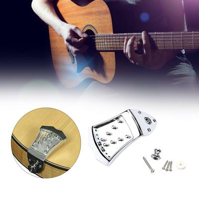 8 Strings Mandolins Tailpiece Cigar Box Guitar Parts Set Mandolin Tailpiece Bridge Replacement Kits with Mounting Screws
