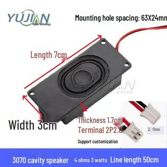 3070 Cavity Speaker 8R 2W 4 Ohm 3W with Xiao Zhi AI Voice Recognition - DIY Speaker Recommended by Brother Xia 4 Ohm 3W Speaker 2P2.0 [1 piece]