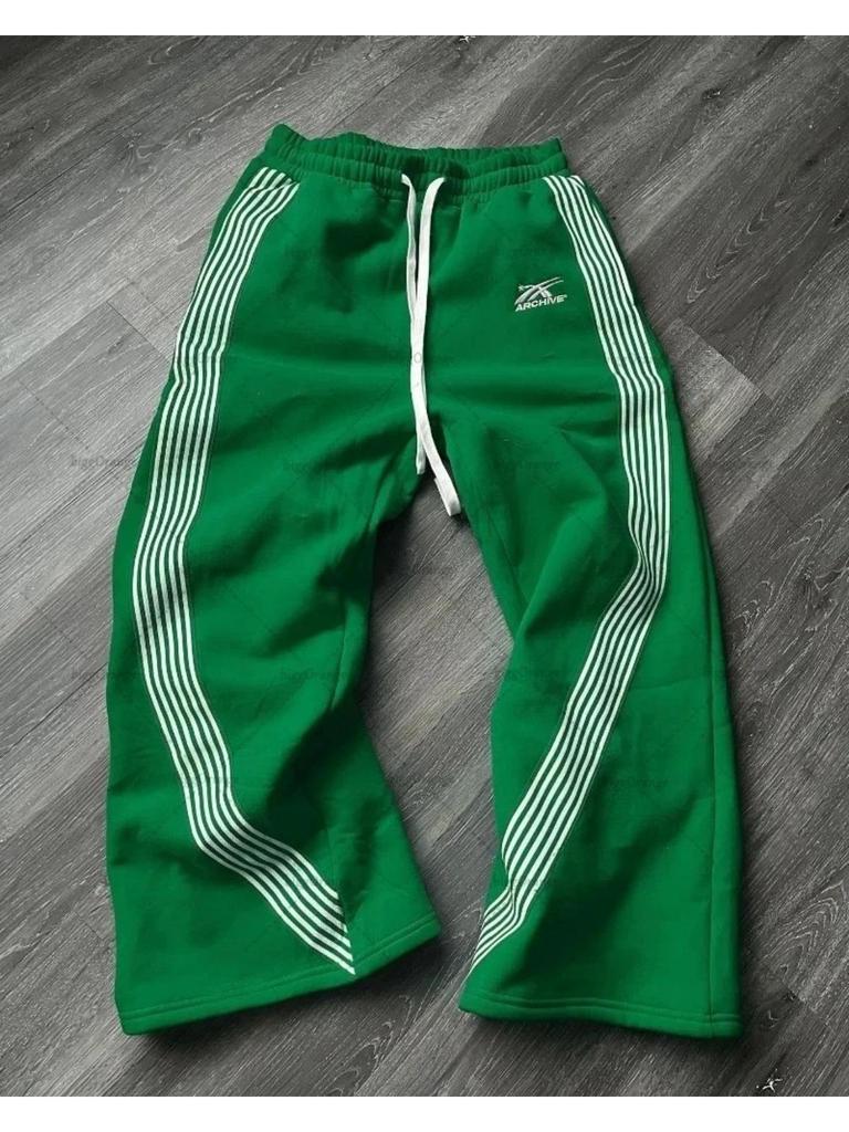 RogueWave Bunte Street Hip-Hop Sweatpants Y2K Harajuku Retro Weitbeinige Hose Amerikanische Oversized Mode Locker und Vielseitig Lässig