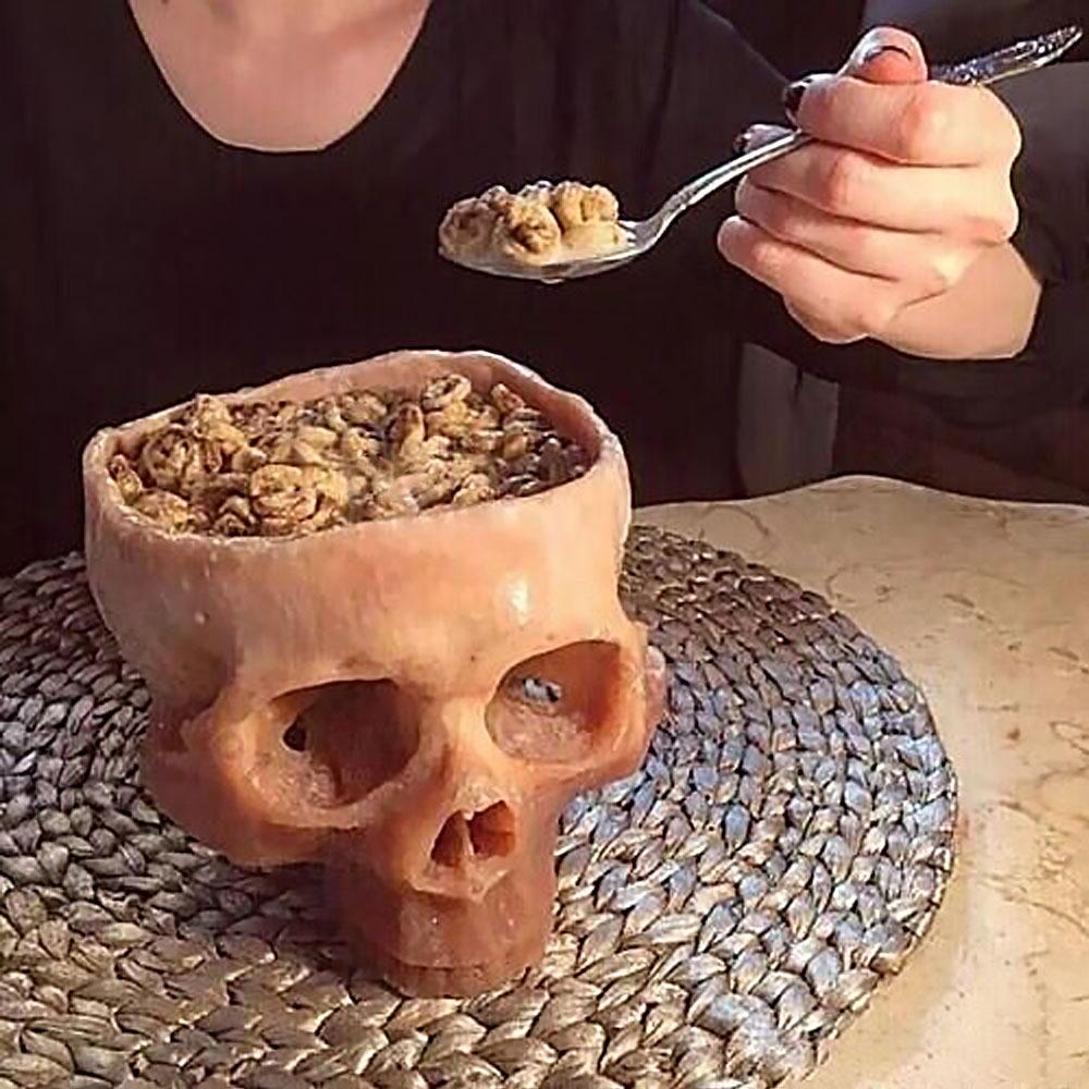Office Sugar Container For Home Decor Flower Candy Bowl Skull Flower Pot Fake Skull Skull Planter