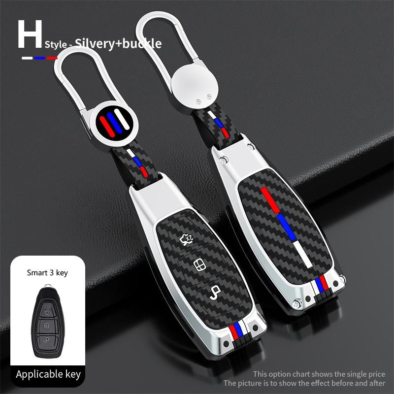 Zinc Alloy Car Key Case Cover Shell Fob For Ford Transit Custom Mondeo Fiesta Kuga ST Line MK3 Focus 3 Station Wagon Ecosport