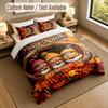 Autumn Harvest Theme Personalized 3Pcs Bedding Set Custom Text & Name 1 Sheet 2 Pillowcases Household Bedding 1pc