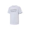 Li Ning Badminton Series Letter Print Breathable Comfortable Sports Casual Short Sleeve T-Shirt Unisex Tops White AHSUB37-2